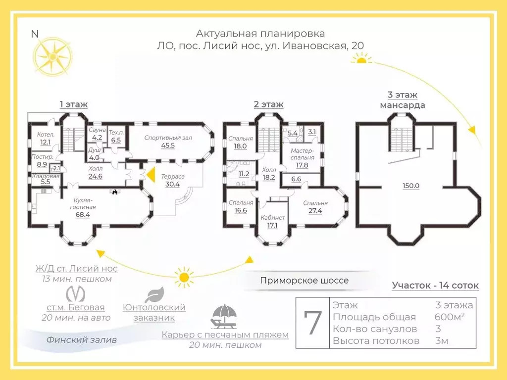 Дом в Санкт-Петербург пос. Лисий Нос, Ивановская ул., 20 (600 м) - Фото 2