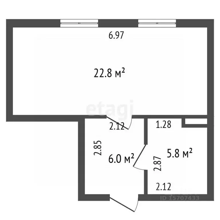 Студия Санкт-Петербург Московское ш., 3к5 (34.6 м) - Фото 2