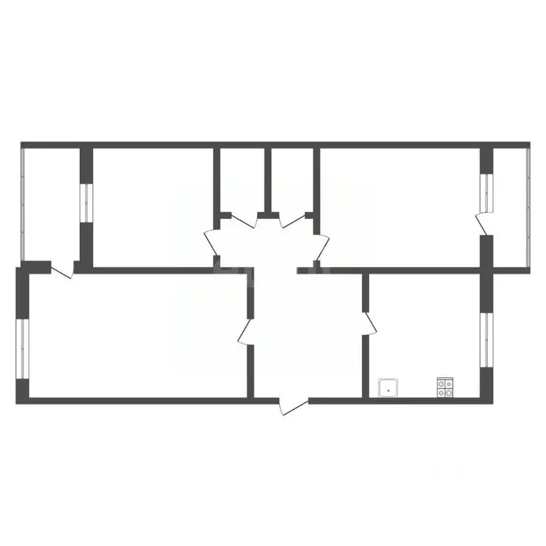 3-к кв. Кемеровская область, Юрга Кузбасский просп., 14 (65.4 м) - Фото 1