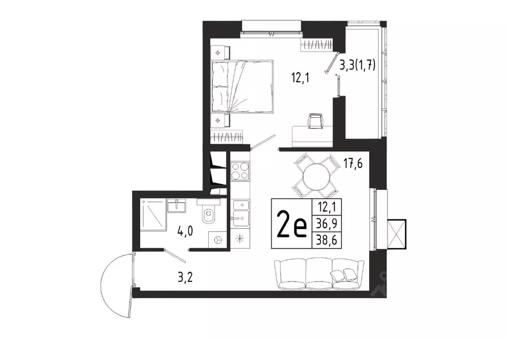 1-к кв. Московская область, Химки Клязьма-Старбеево мкр, Международный ... - Фото 1