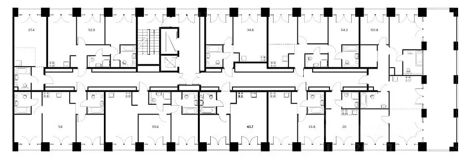 1-к кв. Санкт-Петербург наб. Обводного Канала, 169 (33.8 м) - Фото 2