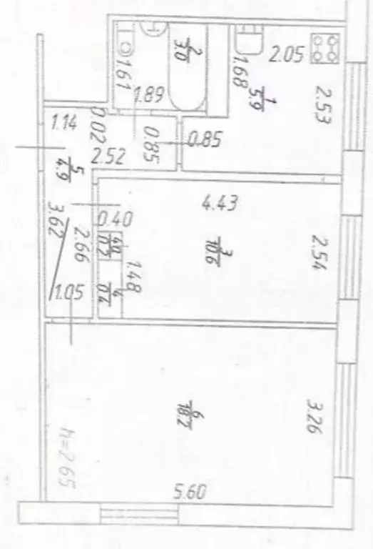 2-к кв. Татарстан, Казань ул. Мусина, 55 (43.2 м) - Фото 1