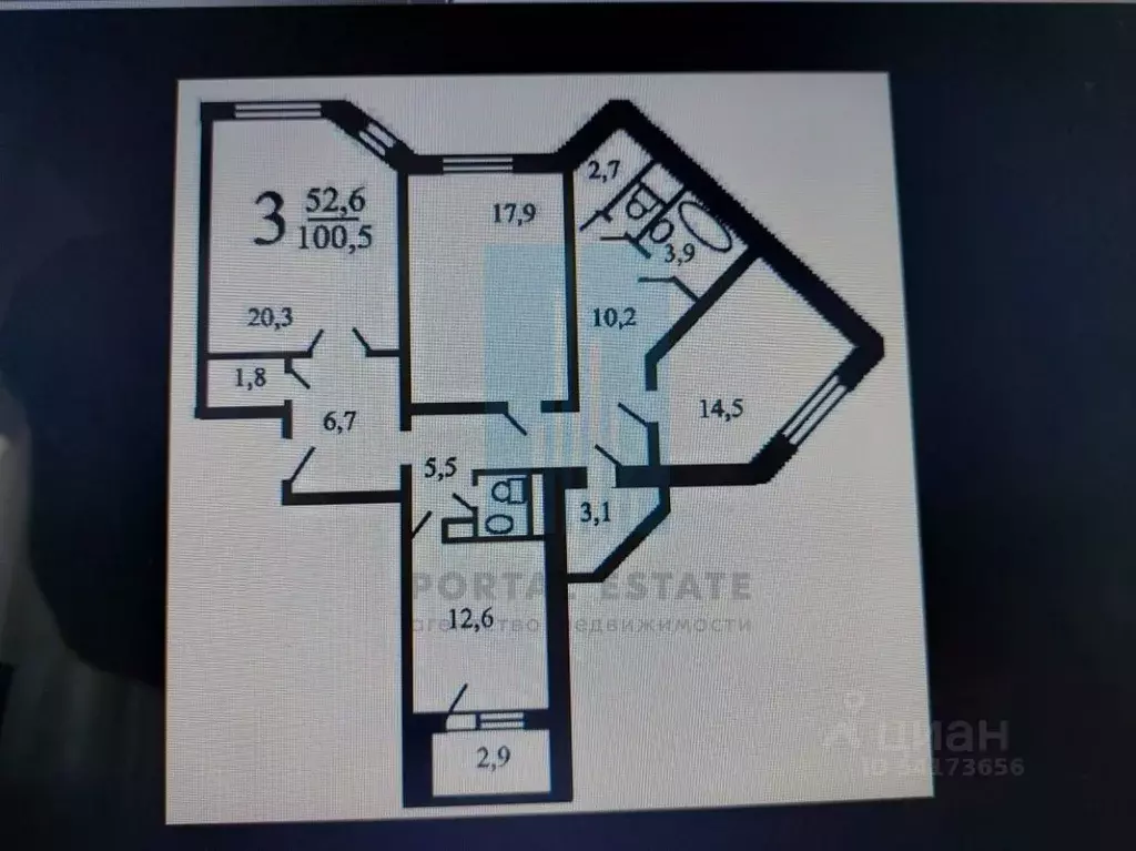 3-к кв. Московская область, Чехов Губернский мкр, ул. Земская, 6 (97.8 ... - Фото 2