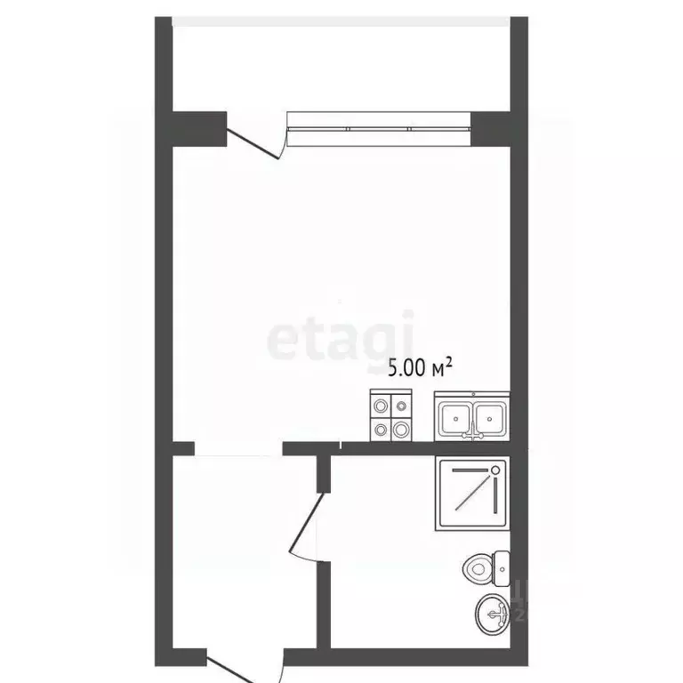 Студия Севастополь ул. Парковая, 7 (29.2 м) - Фото 2