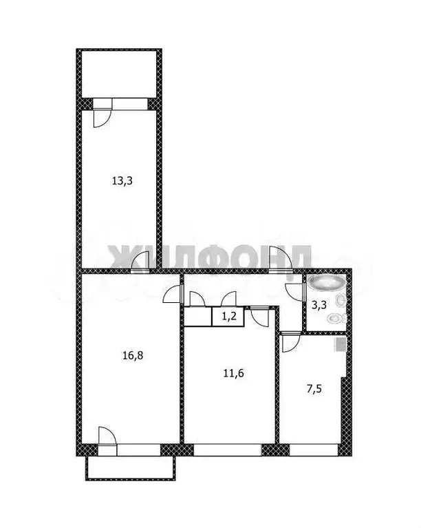 3-к. квартира, 62 м, 8/10 эт. - Фото 0
