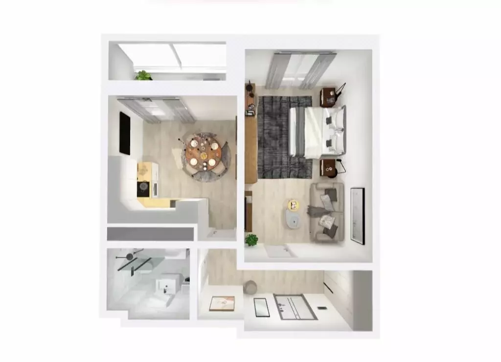 1-комнатная квартира: Тверь, Оснабрюкская улица, 22к1 (46.12 м) - Фото 1