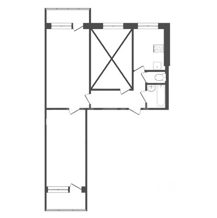 Комната Хабаровский край, Комсомольск-на-Амуре Вокзальная ул., 78 ... - Фото 2