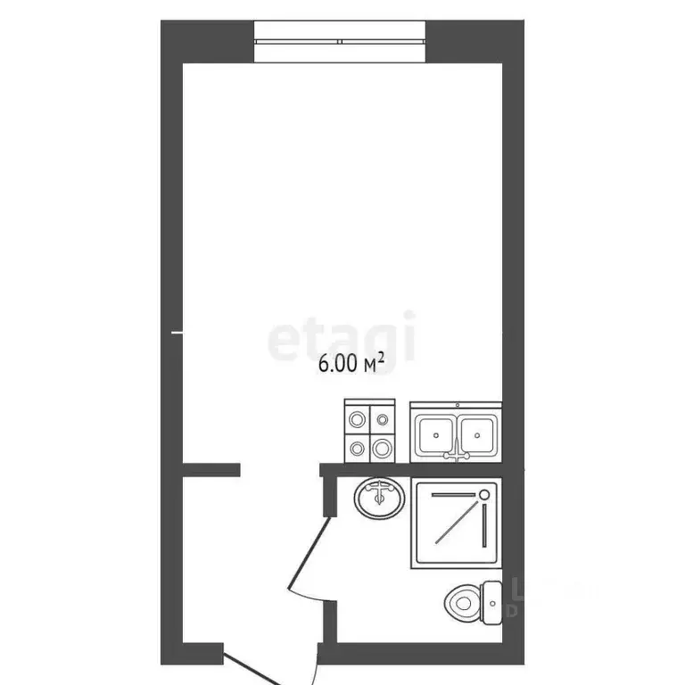 Студия Москва Люблинская ул., 80к4 (19.9 м) - Фото 1