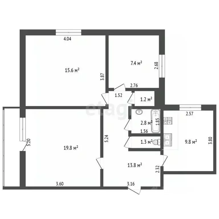 3-к кв. Крым, Ленино пгт ул. Лесная, 7 (71.7 м) - Фото 2