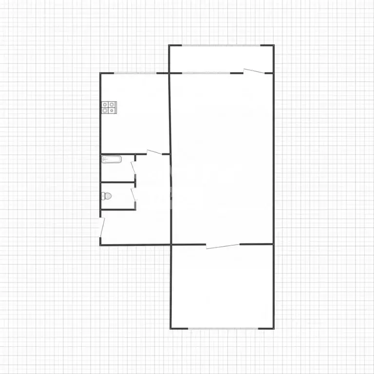 2-к кв. Липецкая область, Липецк ул. Тельмана, 2 (44.3 м) - Фото 1