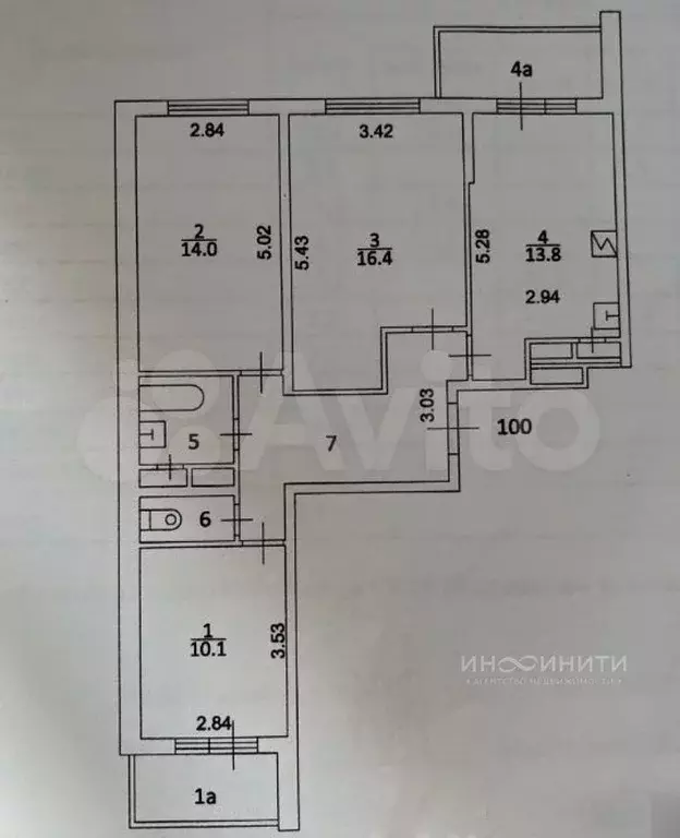 3-к. квартира, 77,5 м, 21/24 эт. - Фото 0