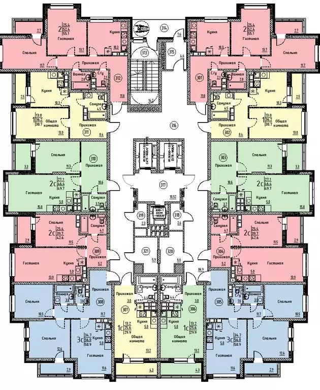Свободной планировки кв. Саратовская область, Энгельс ул. Марины ... - Фото 1
