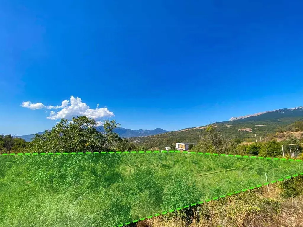 Участок в Крым, Алушта муниципальный округ, с. Лучистое, Персиковый ... - Фото 1