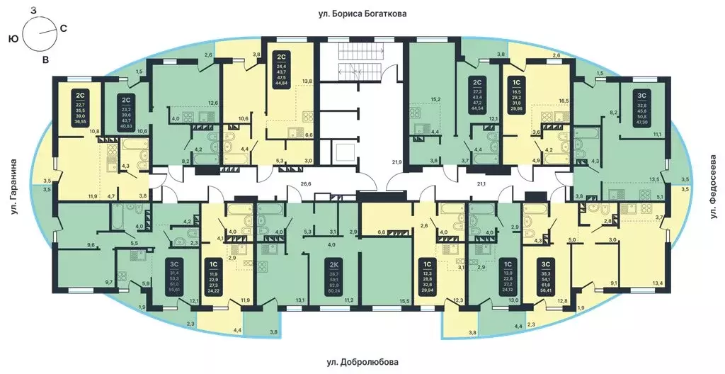 Квартира-студия: Новосибирск, улица Гаранина, 33/7 (29.94 м) - Фото 1