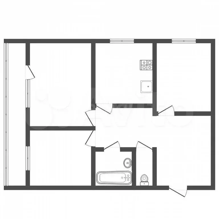 3-к. квартира, 105 м, 1/6 эт. - Фото 0
