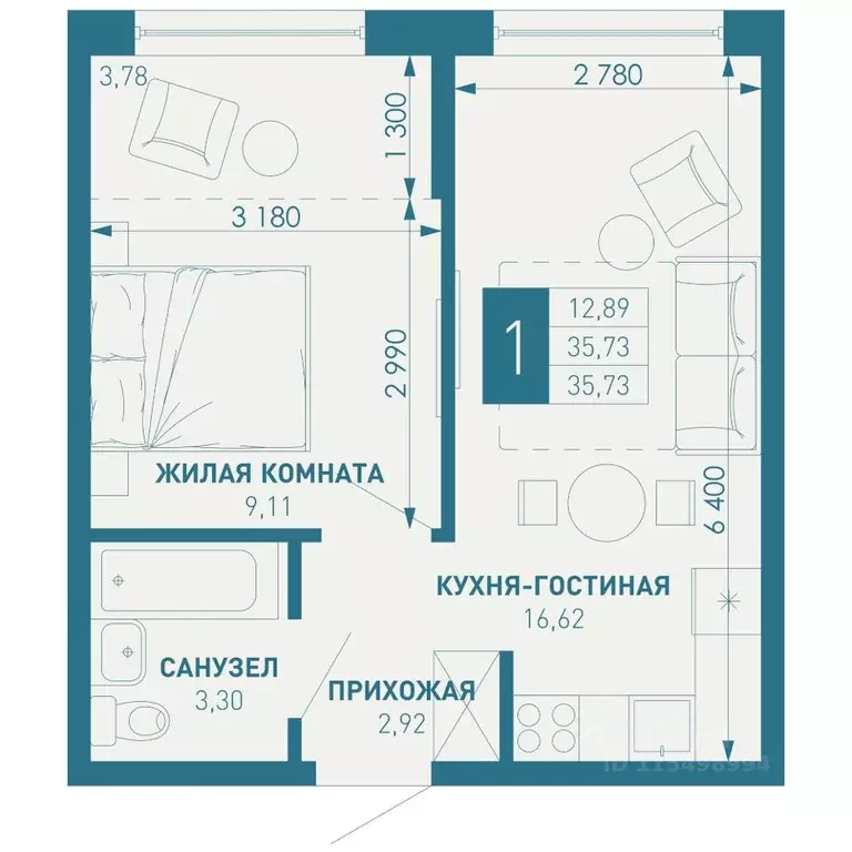 1-к кв. Краснодарский край, Краснодар пос. Березовый, Витаминкомбинат ... - Фото 0