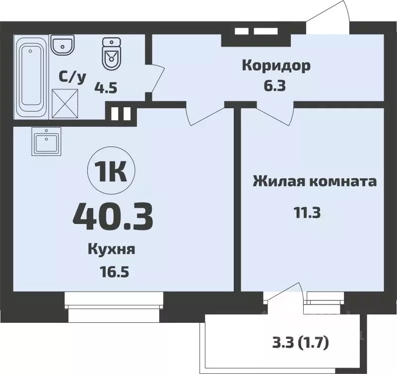 1-к кв. Новосибирская область, Новосибирский район, Станционный ... - Фото 0