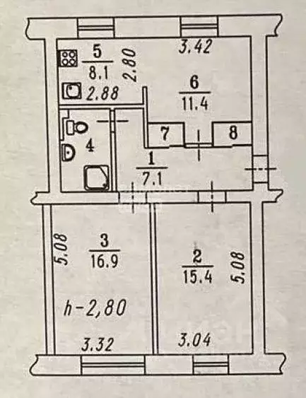 3-к кв. Омская область, Омск Московка мкр, ул. Ишимская, 18 (64.6 м) - Фото 1