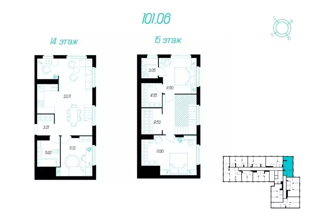 3-к кв. Тульская область, Тула ул. Самоварная, 21 (101.06 м) - Фото 0