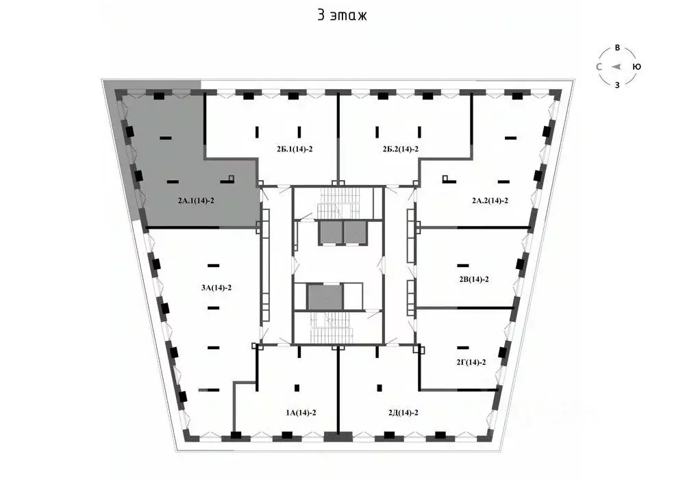 2-к кв. Татарстан, Казань Яналиф жилой комплекс (92.09 м) - Фото 2