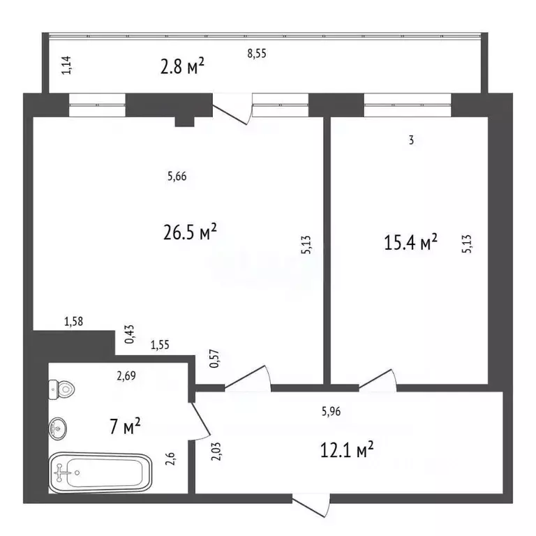1-к кв. Красноярский край, Красноярск Северный мкр, ул. Мате Залки, 41 ... - Фото 2