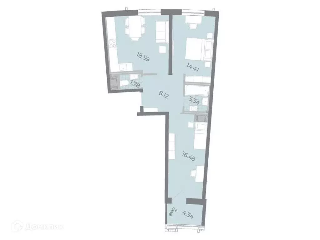 Продаётся 2-к квартира, 65.3 м - Фото 0