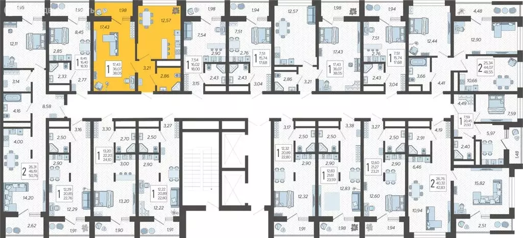 1-комнатная квартира: Сочи, микрорайон Бытха, Ясногорская улица, ... - Фото 1
