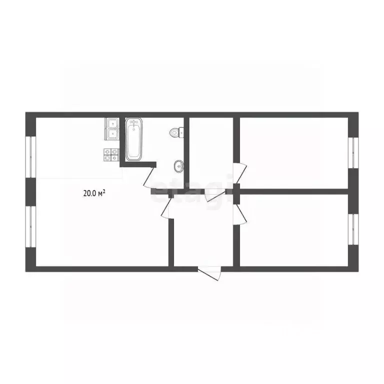 2-к кв. Тюменская область, Тюмень ул. Павла Шарова, 16А (68.2 м) - Фото 2