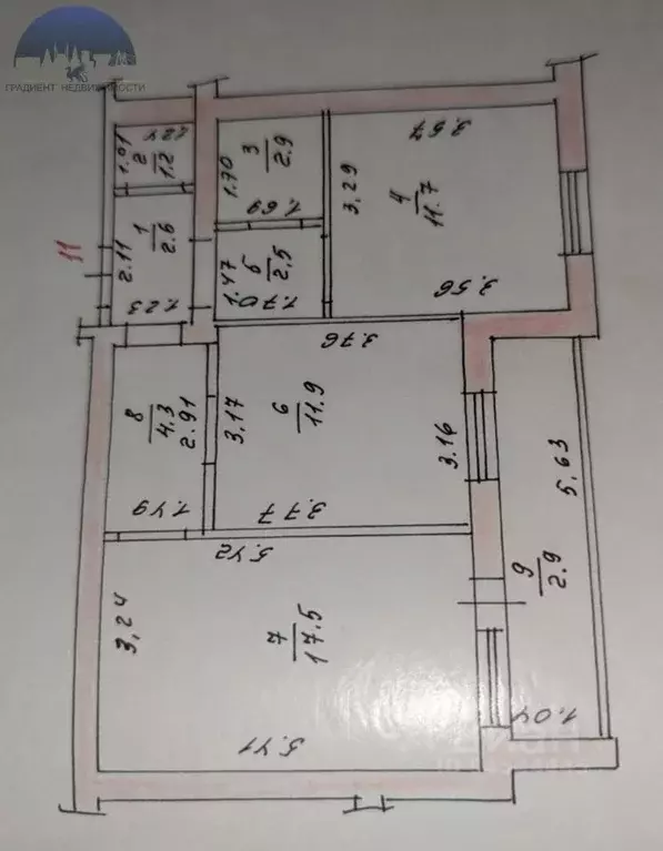 2-к кв. Татарстан, Казань просп. Победы, 226А (64.0 м) - Фото 2