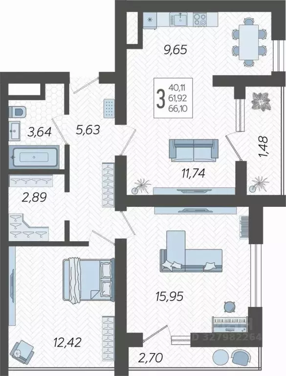 3-к кв. Краснодарский край, Сочи Бытха мкр, ул. Ясногорская, 16/2 ... - Фото 1