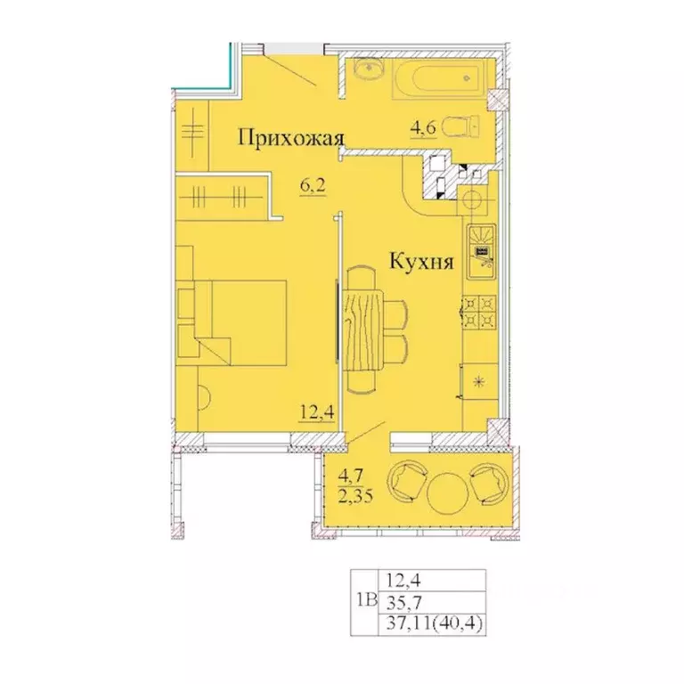 1-к кв. Ивановская область, Иваново ул. 2-я Первомайская, 46 (40.4 м) - Фото 0