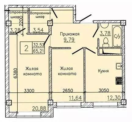 2-к кв. Ставропольский край, Пятигорск ул. Ермолова, 28А (68.6 м) - Фото 1