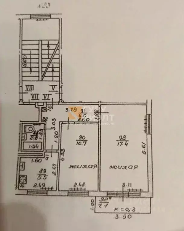 2-к кв. Калининградская область, Калининград Минская ул., 23 (44.0 м) - Фото 2