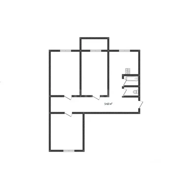 3-к кв. Алтайский край, Бийск пер. Владимира Мартьянова, 63/2 (60.0 м) - Фото 2