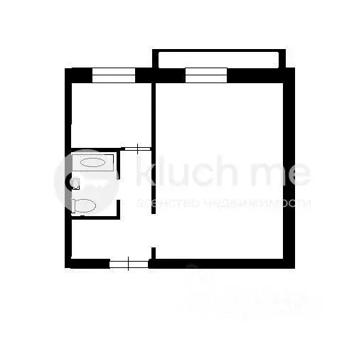 1-к кв. Татарстан, Казань Тэцевская ул., 4Б (32.94 м) - Фото 1