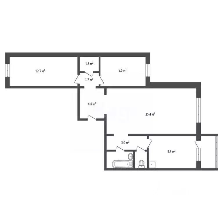3-к кв. Красноярский край, Красноярск Нанжуль-Солнечный мкр, ул. ... - Фото 2