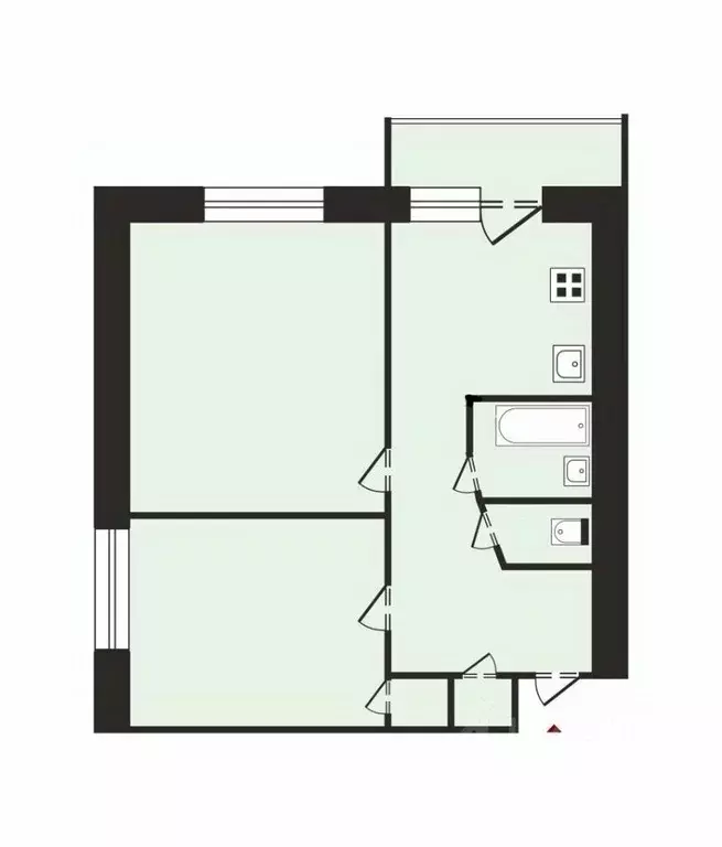 2-к кв. Владимирская область, Владимир ул. Горького, 104 (37.4 м) - Фото 1