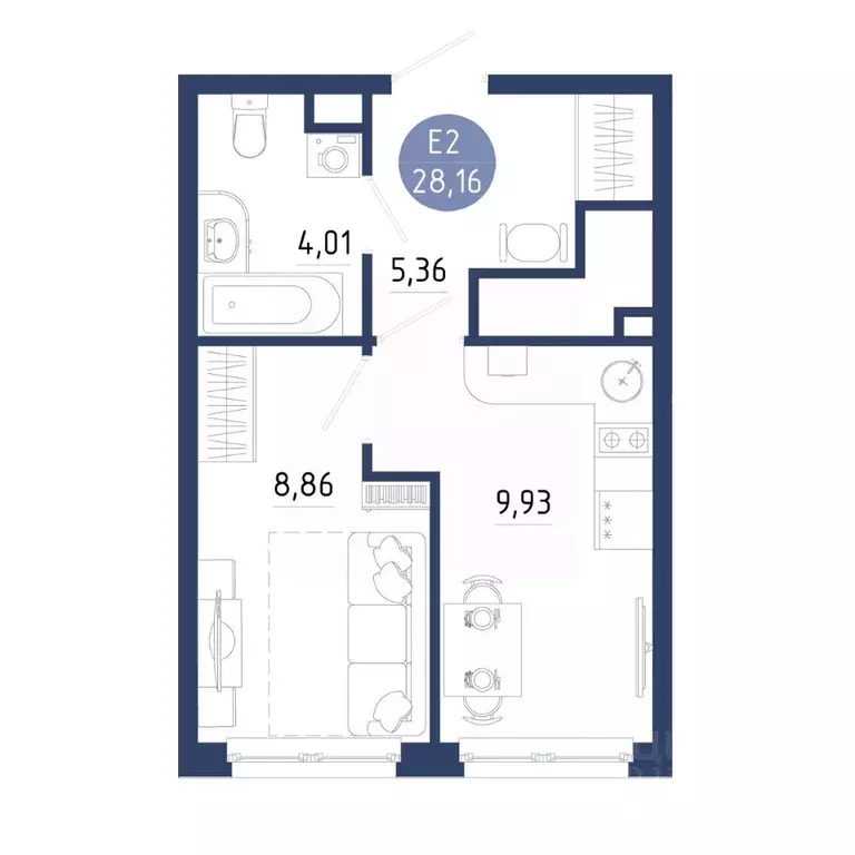 1-к кв. Рязанская область, Рязанский муниципальный округ, с. Дядьково ... - Фото 1