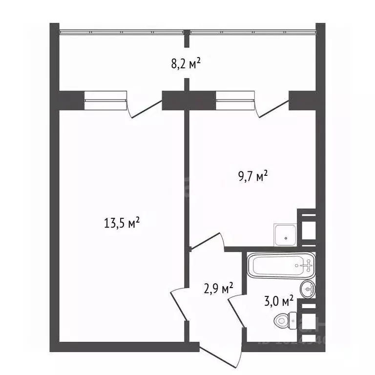 1-к кв. Башкортостан, Уфа ул. Мечтателей, 15 (53.6 м) - Фото 2