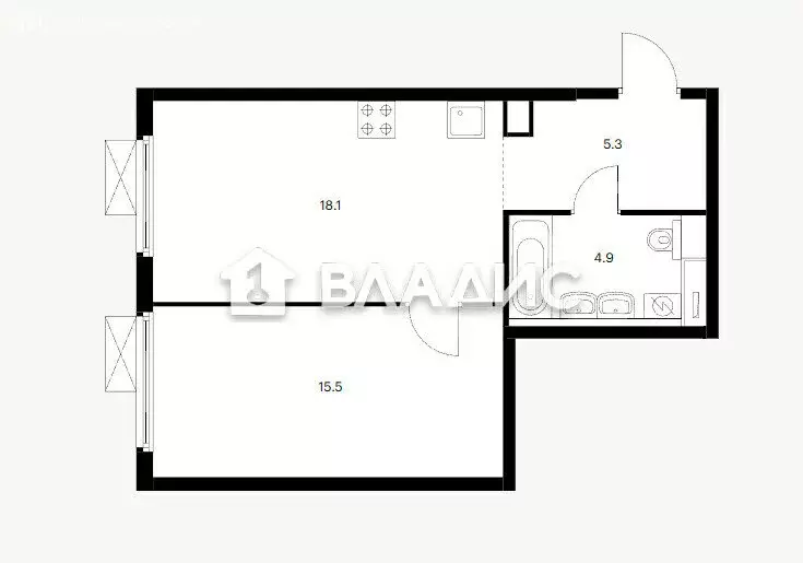 1-комнатная квартира: Москва, Очаковское шоссе, 5к5 (44 м) - Фото 0