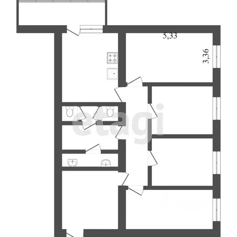 Комната Ямало-Ненецкий АО, Надым ул. Зверева, 3/2 (17.2 м) - Фото 1