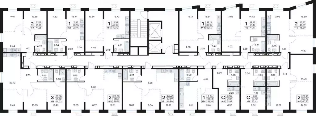 2-к кв. Приморский край, Владивосток Клуб 25 жилой комплекс, 3 (46.59 ... - Фото 2