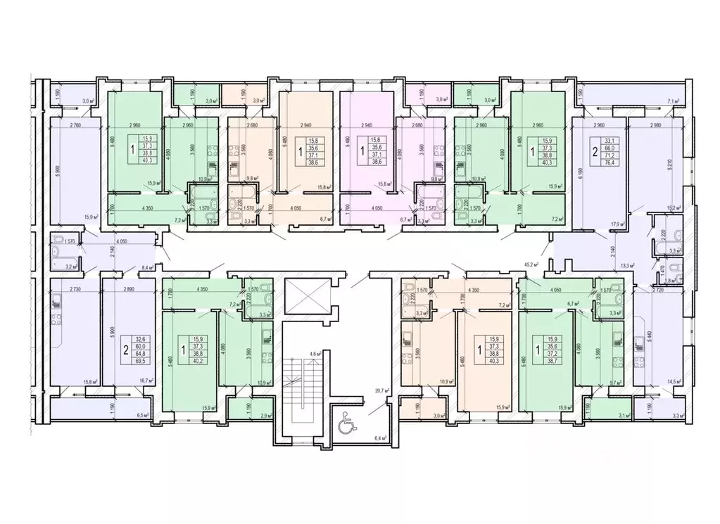 2-к кв. Саратовская область, Энгельс Новобазарная ул., 4 (69.5 м) - Фото 1