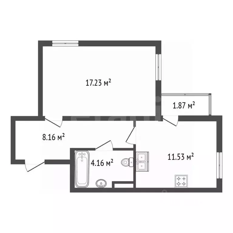 1-к кв. Санкт-Петербург Коломяжский просп., 5к3 (40.7 м) - Фото 2