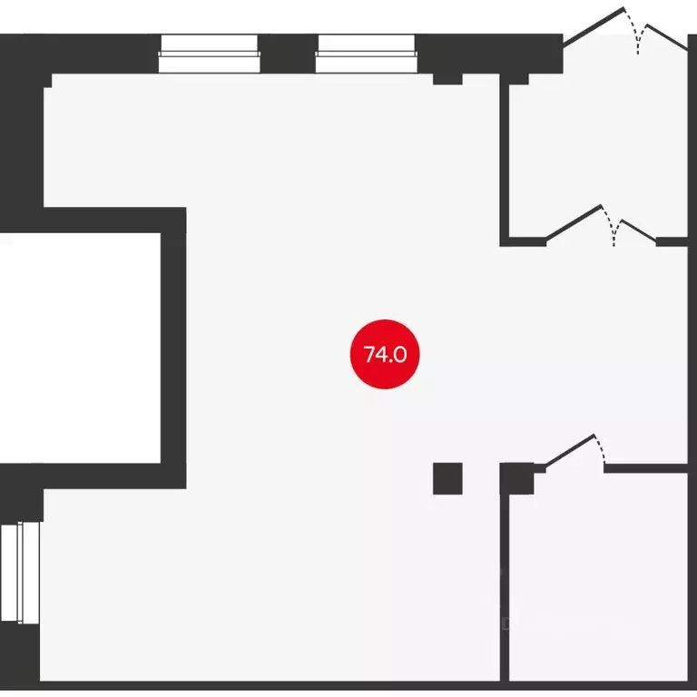 Офис в Новосибирская область, Новосибирск Первомайская ул., 43 (74 м) - Фото 1