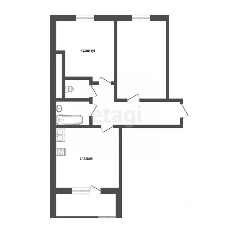 2-к кв. Тюменская область, Тюмень ул. Обдорская, 3 (49.9 м) - Фото 2