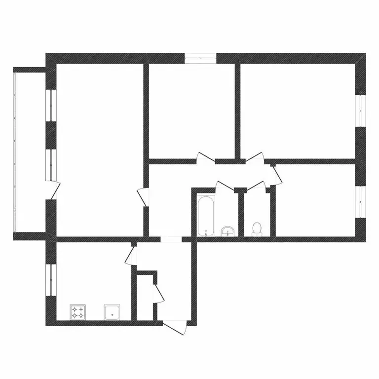 4-комнатная квартира: Тюмень, улица Федюнинского, 9 (77.8 м) - Фото 1