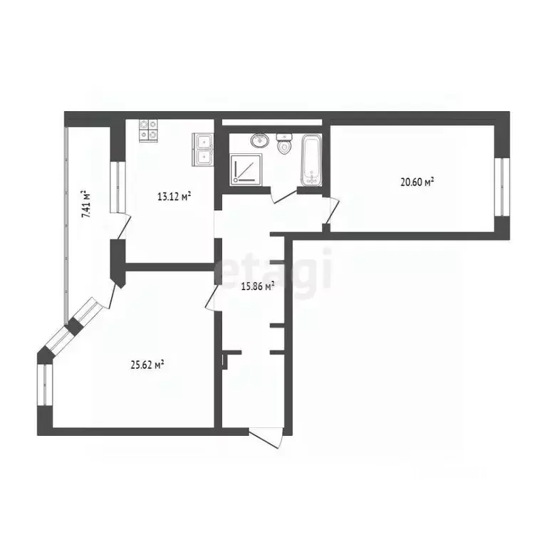 2-к кв. Тюменская область, Тюмень ул. Чернышевского, 2а (87.1 м) - Фото 2