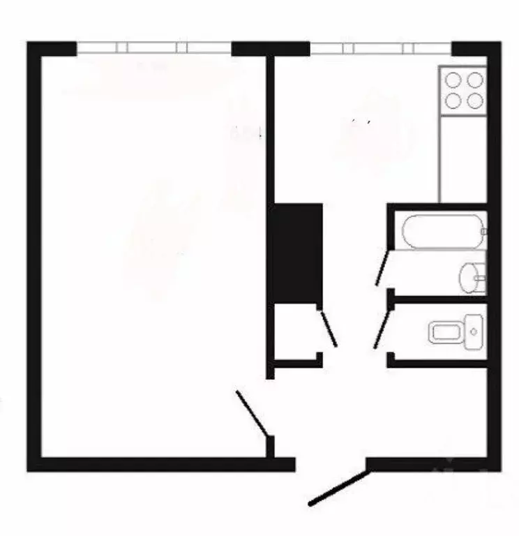 1-комнатная квартира: Санкт-Петербург, улица Маршала Захарова, 13 ... - Фото 1