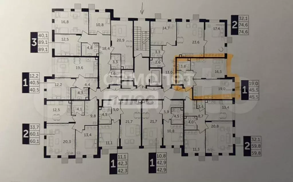 2-к. квартира, 45 м, 2/15 эт. - Фото 0